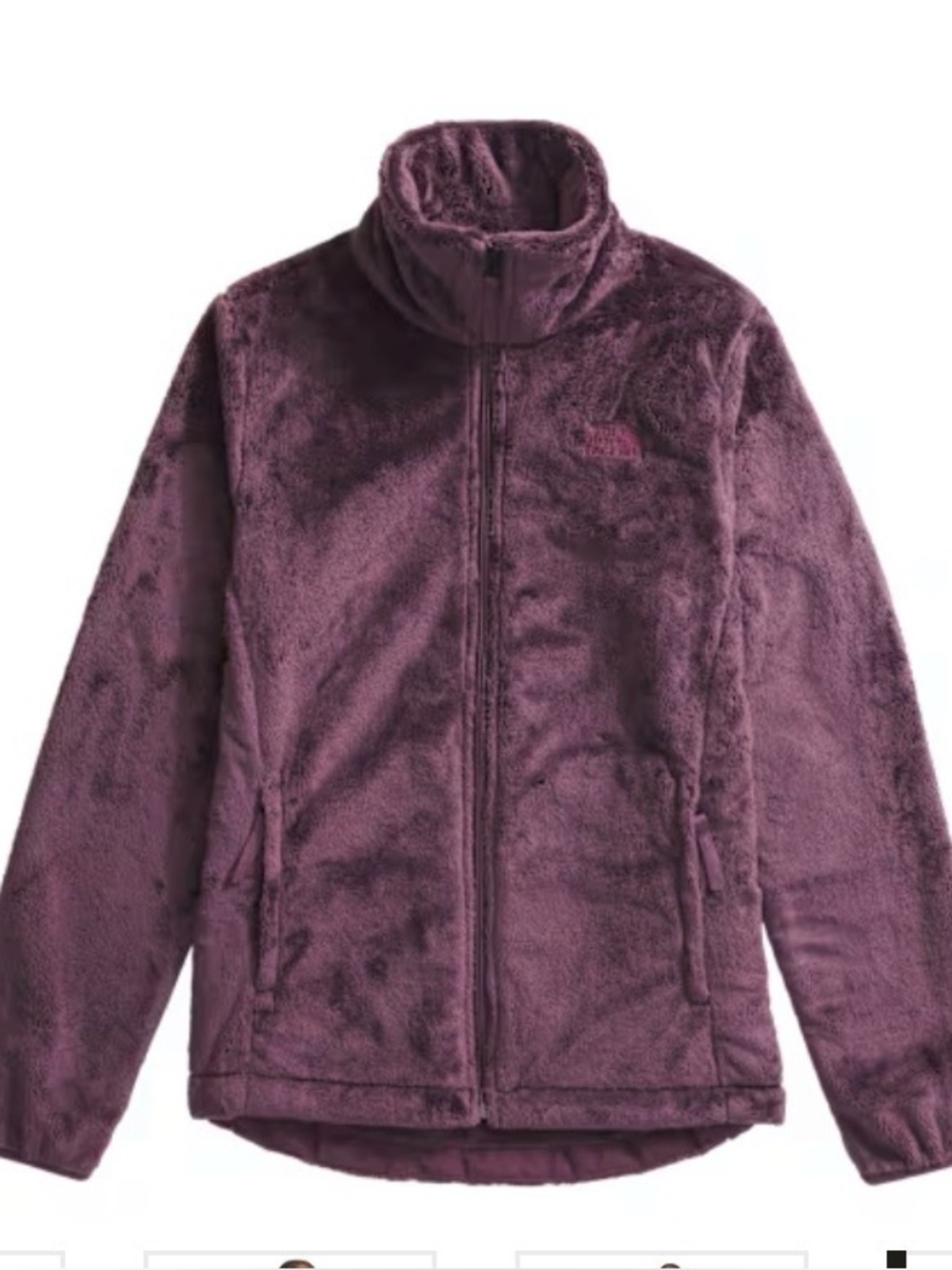 The North Face Plush Zip-Up Jacket in Plum